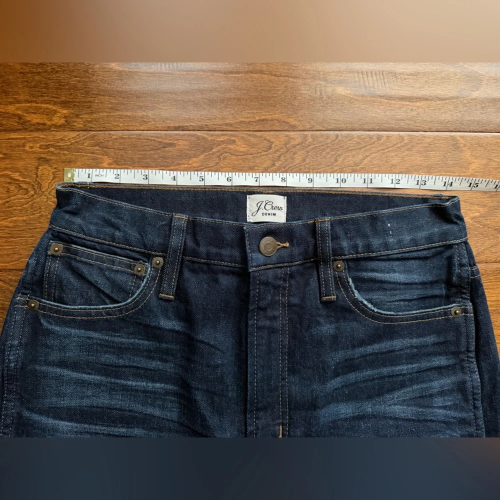 J Crew Jeans Womens 27 Dark Blue 10" Vintage Straight 27x28 - Picture 3 of 10